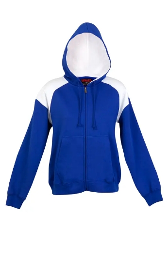 Picture of RAMO, Ladies Shoulder Contrast Zip Hoodie